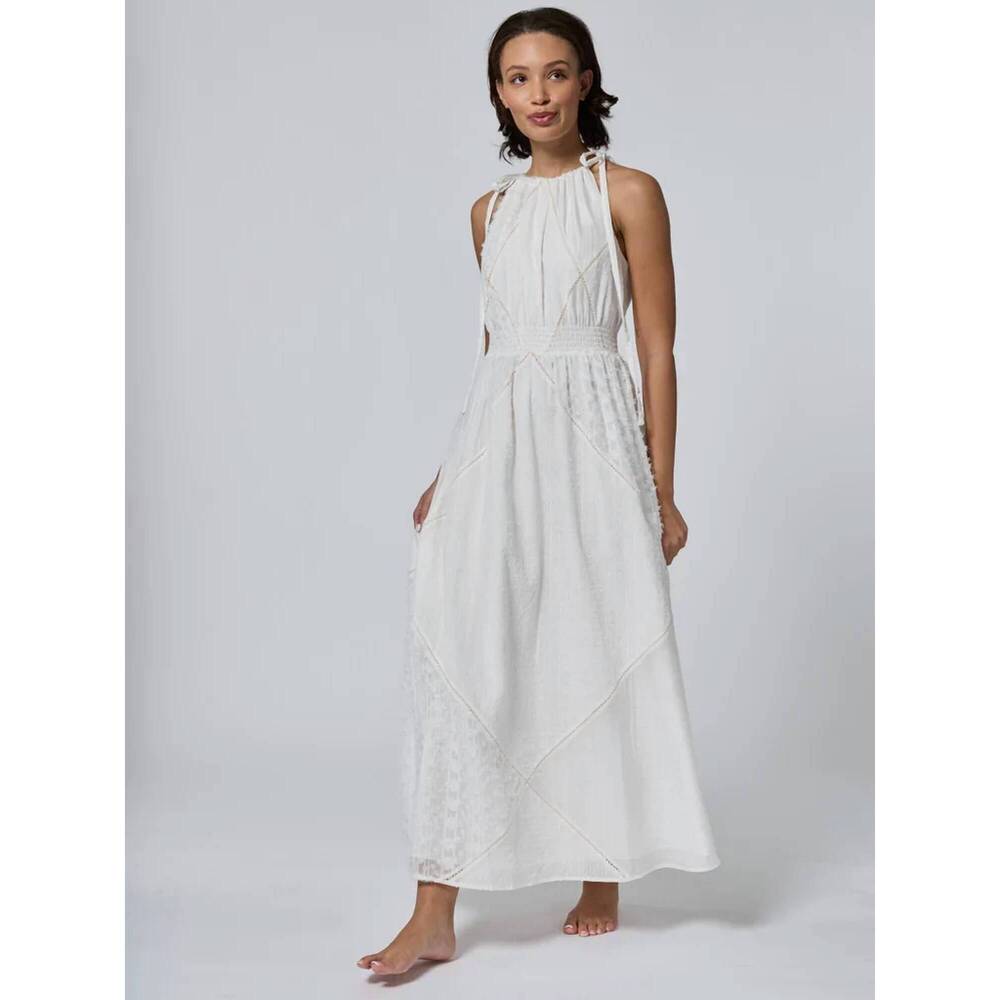 NEW LINGUA FRANCA louisa maxi dress in ivory